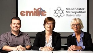 Developers of Emile educational games portal Glen Jones, founder and managing director of Cyber Coach, with Sarah Lister and Pauline Palmer, Senior Lecturers in Primary Education at Manchester Metropolitan University 