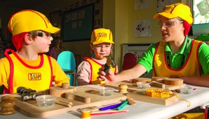 Shona instructing the kids up close